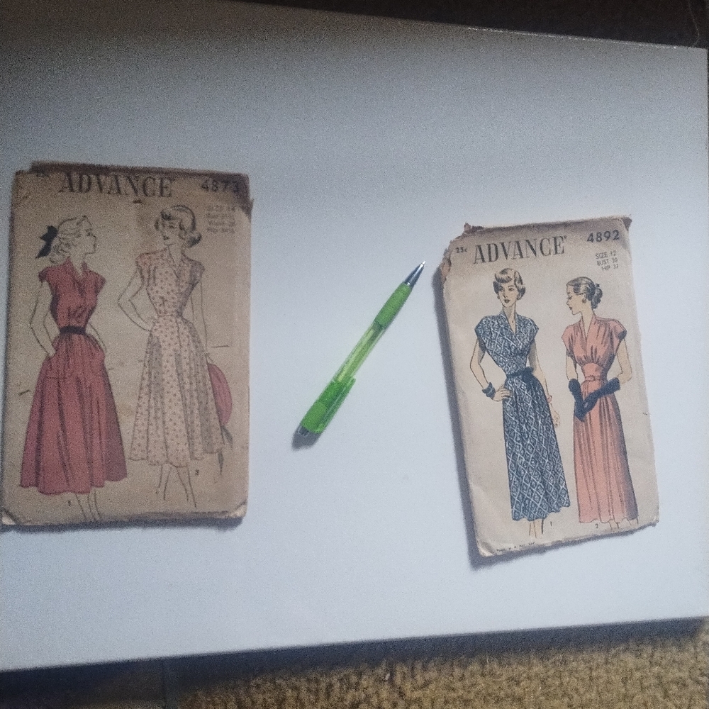 Two Vintage Advance Patterns